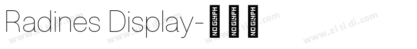 Radines Display字体转换 Radines Display字体转换